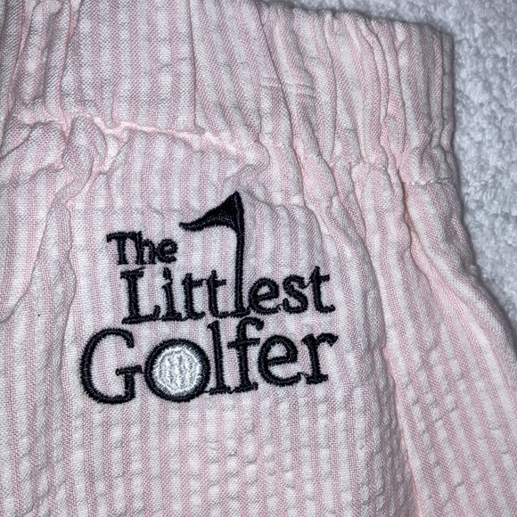 NWT the littlest golfer pink white striped seersucker knickers 4t - Picture 10 of 10